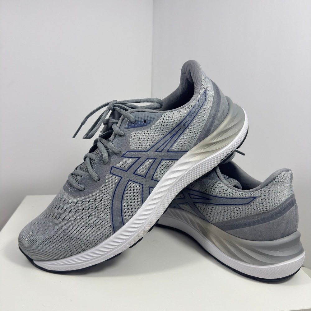 ASICS Gel-Excite 8 Running Shoes Mens Size 13 Piedmont Grey Monaco Blue 1011B036